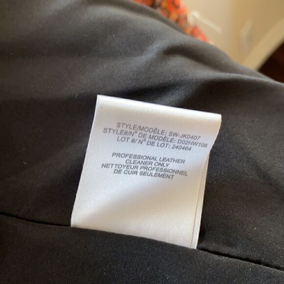 Helmut Lang Womens Leather Jacket With Fabric Trim - Picture 5 of 5